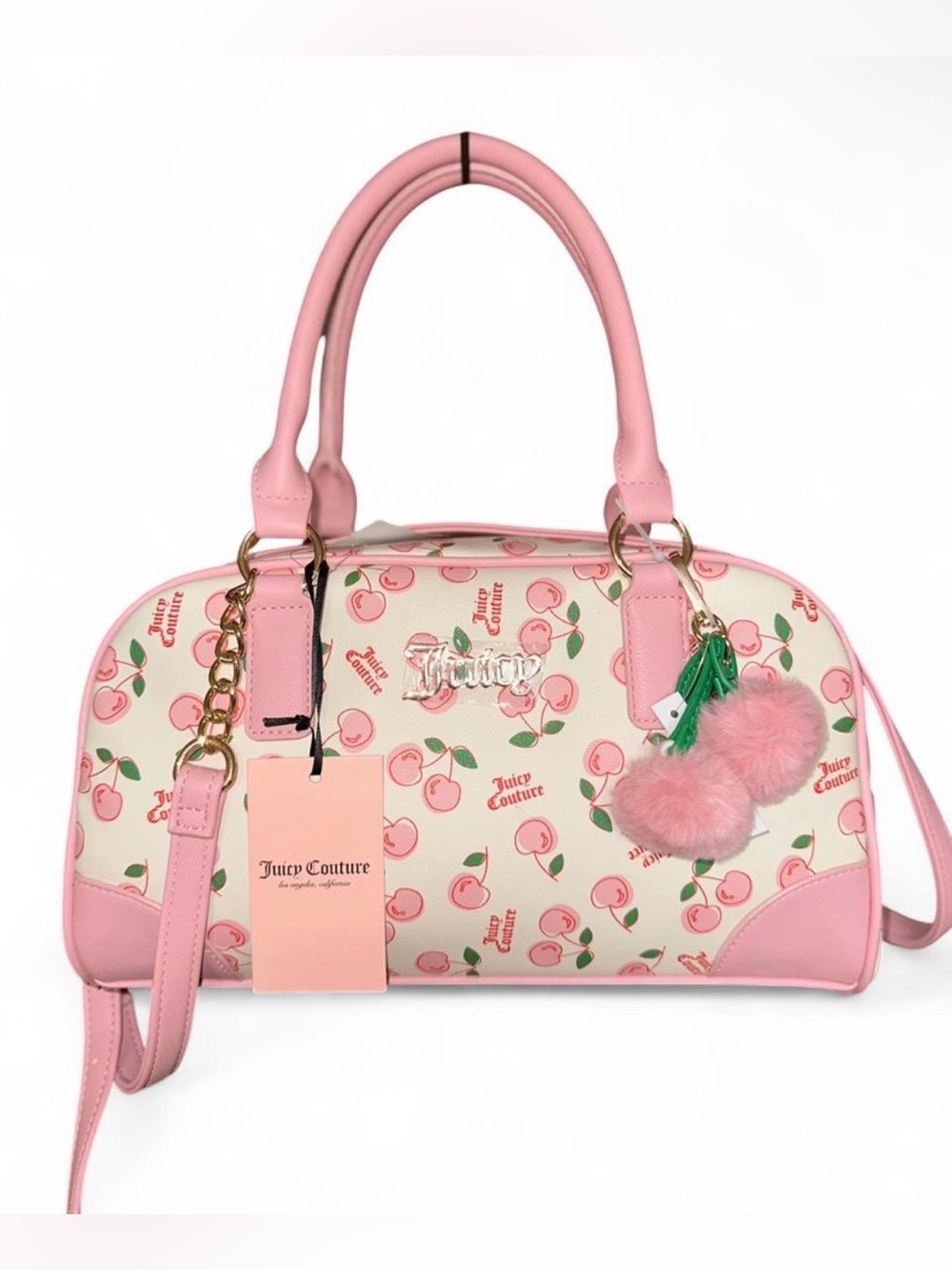 Juicy Couture “Cherry Girl Satchel”, white/pink